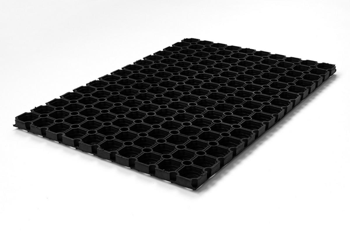 FUSSABTRETER gummi 80/120 cm - Schwarz, Textil (80/120cm) - rugsX