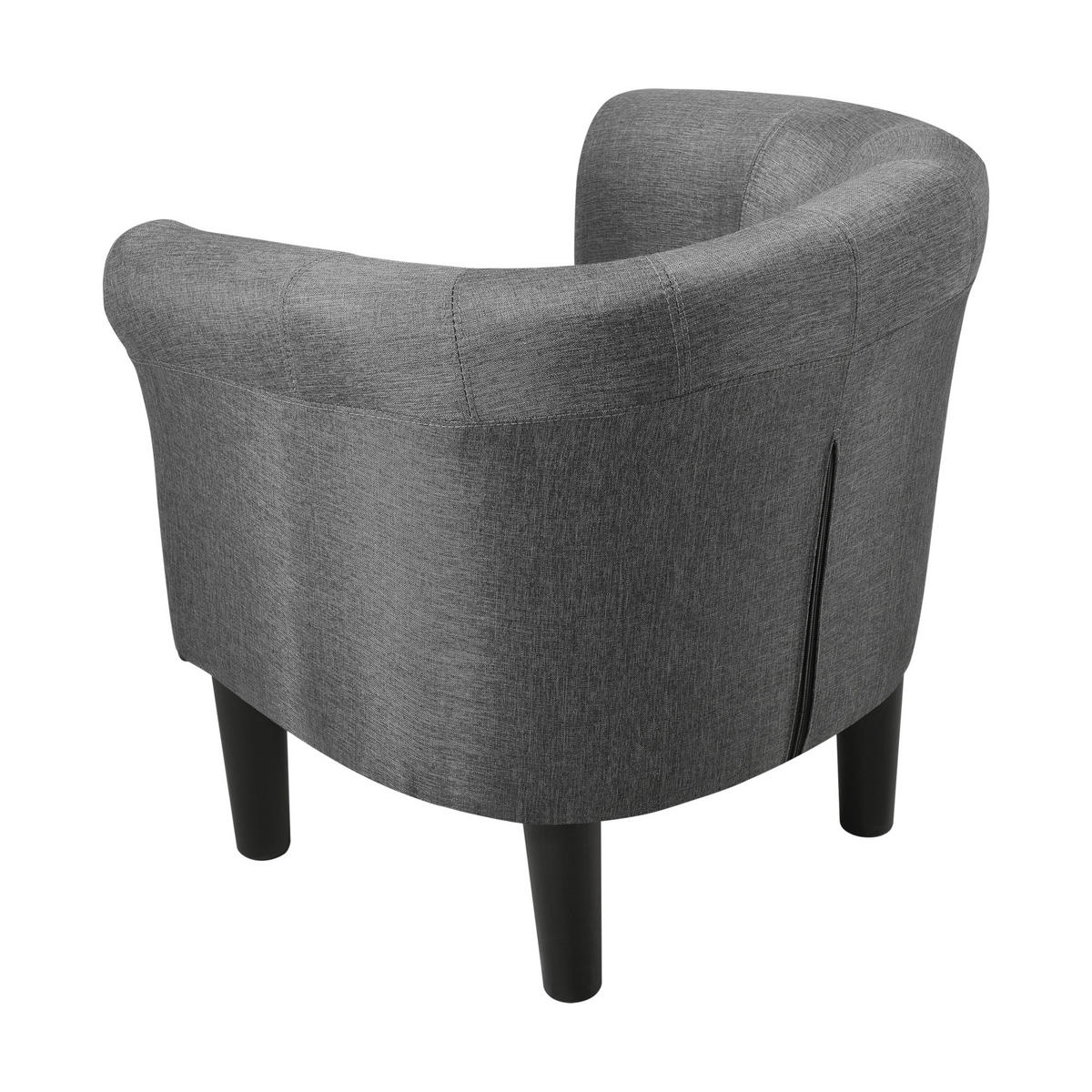 SESSEL Jelgava Textil Grau - Grau, Textil (70/70/58cm) - [en.casa]