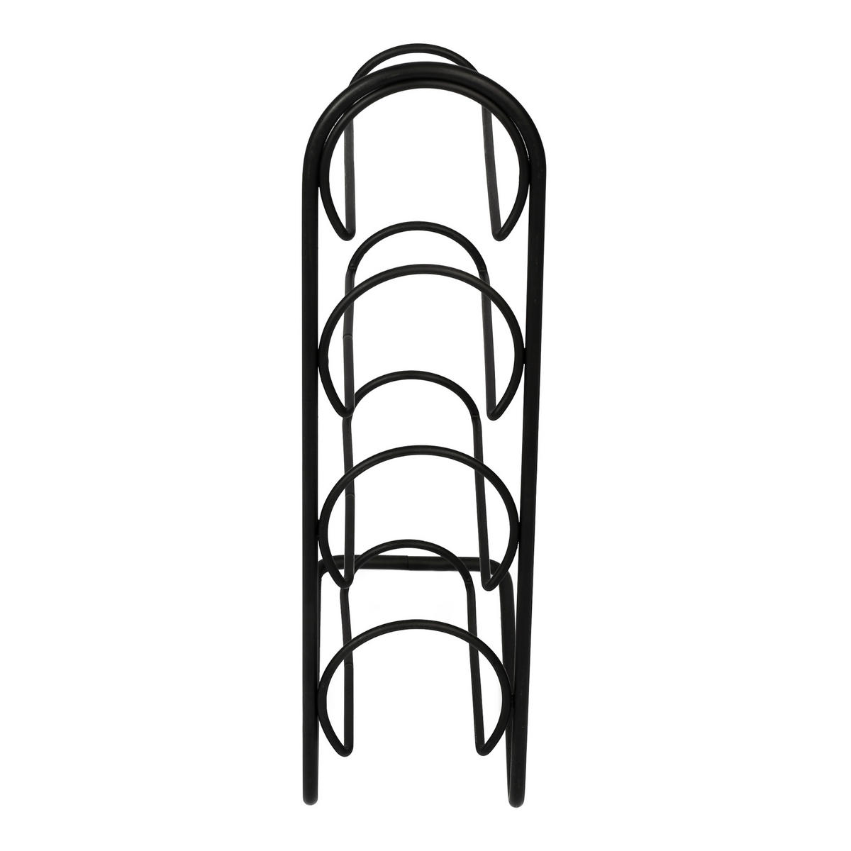 WEINREGAL Anchamps - Schwarz, Metall (11.5/43.5/21cm) - [en.casa]