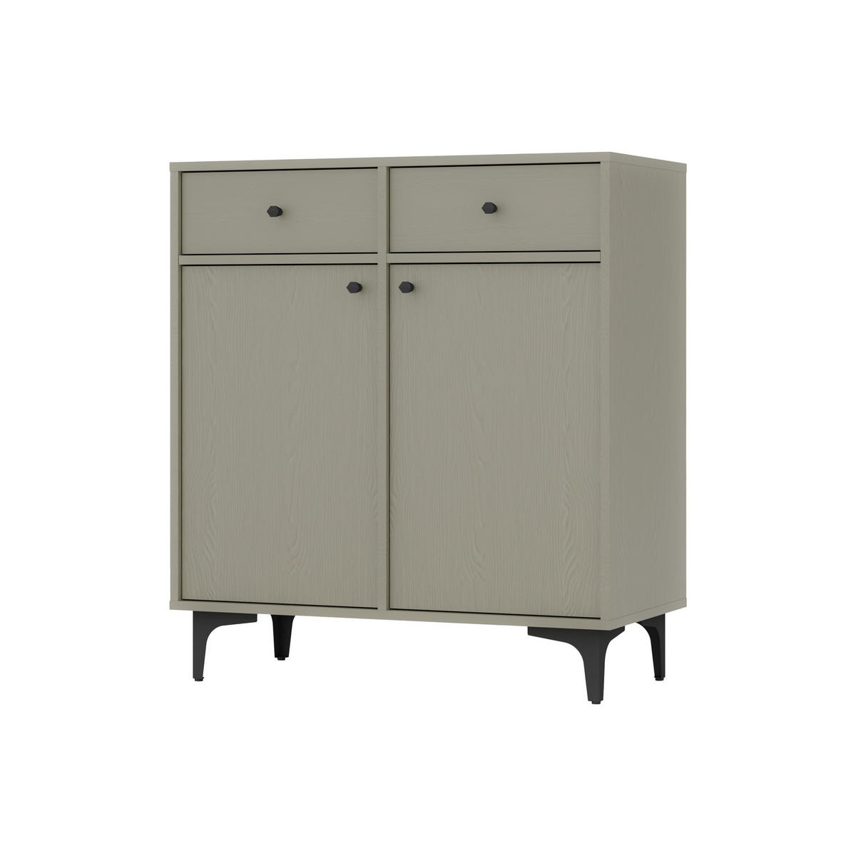 KOMMODE TORINO 84/94/41 cm mit 2 Schubladen 2 Türen Hellgrün - Hellgrün, Holzwerkstoff (84/94/41cm) - MASSENO