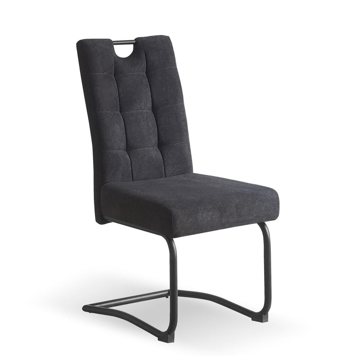 SCHWINGSTUHL SOFIA Anthrazit 2 Stück - Anthrazit, Textil/Metall (48/97/60cm) - B&D Home