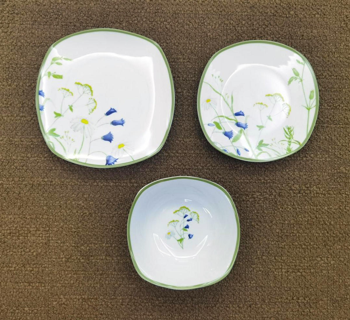 TELLER-SET Lea Grün 30/20/24.5 cm Keramik - Grün, Keramik (20/24.5/30cm) - Mondex
