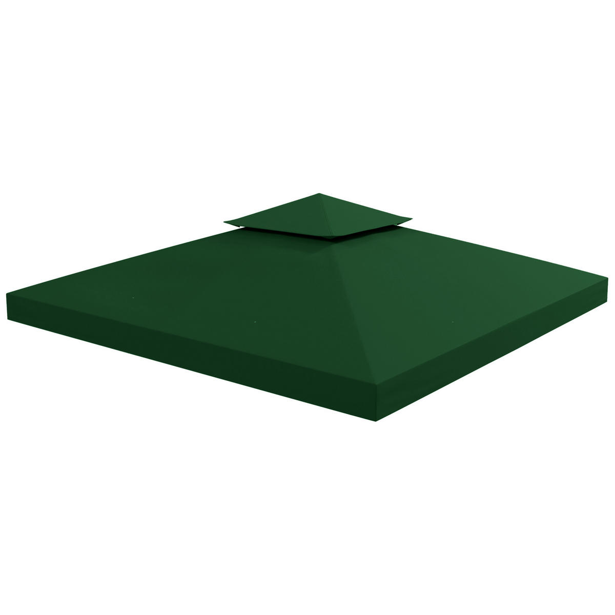 OUTSUNNY Ersatzdach für Pavillon 3x3 m, wasserabweisendes Pavillondach aus Polyester für Gartenpavillon und Partyzelt, Dunkelgrün - Grün, Textil (300/18/300cm)
