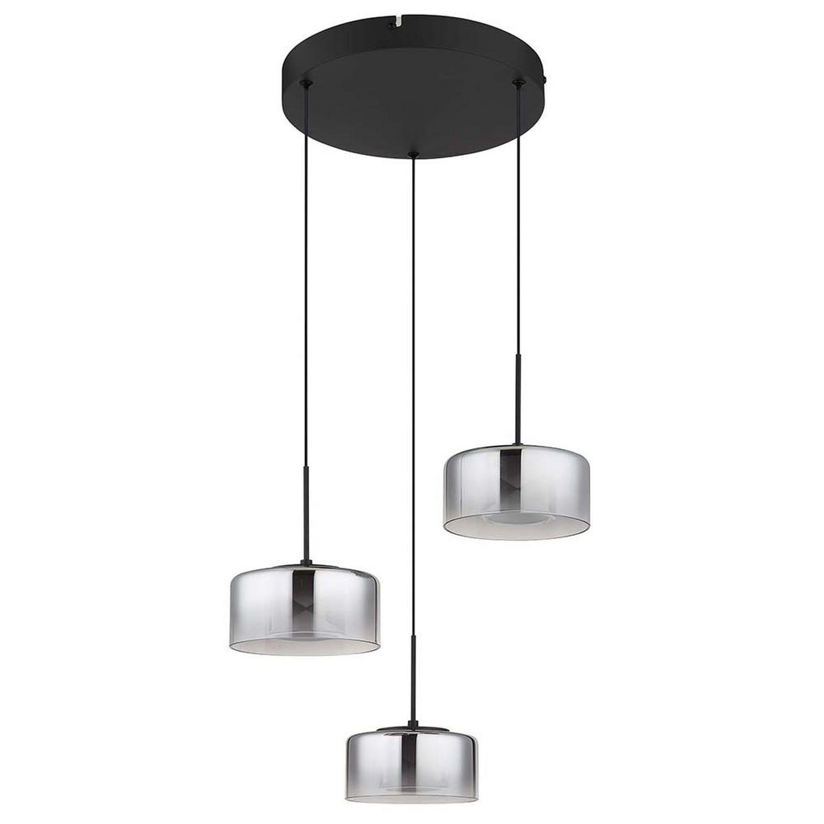 LED HÄNGELEUCHTE Glas Grau Rauchoptik - Grau, Glas (40/39/150cm) - Globo Lighting