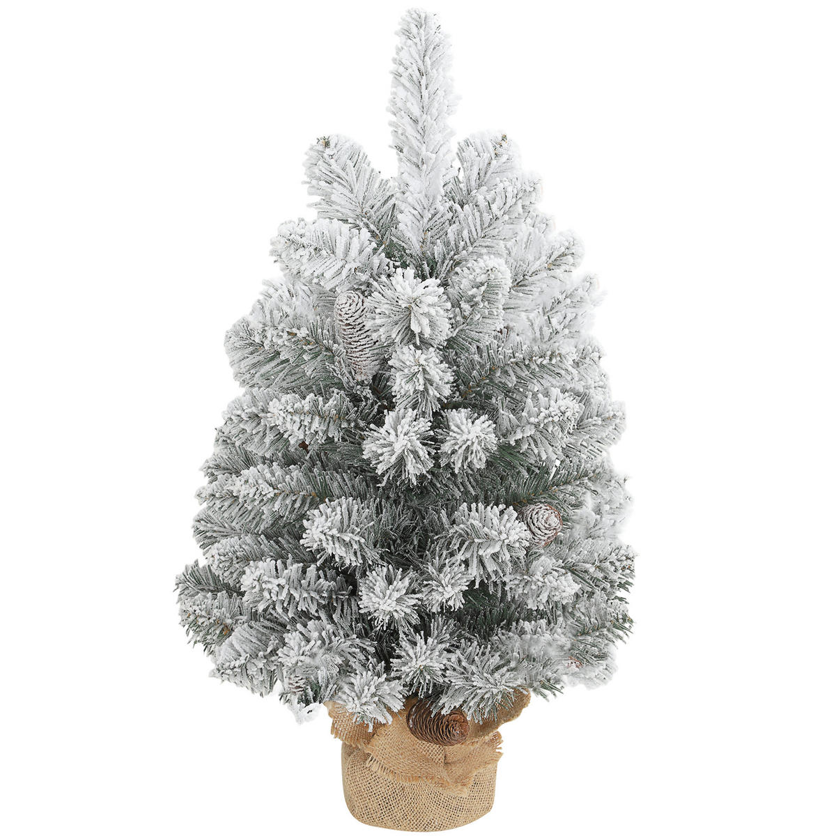 MINI Künstlicher Weihnachtsbaum 60 cm Tannenbaum künstlich mit Schnee - Grün, Kunststoff (60cm) - HOMCOM