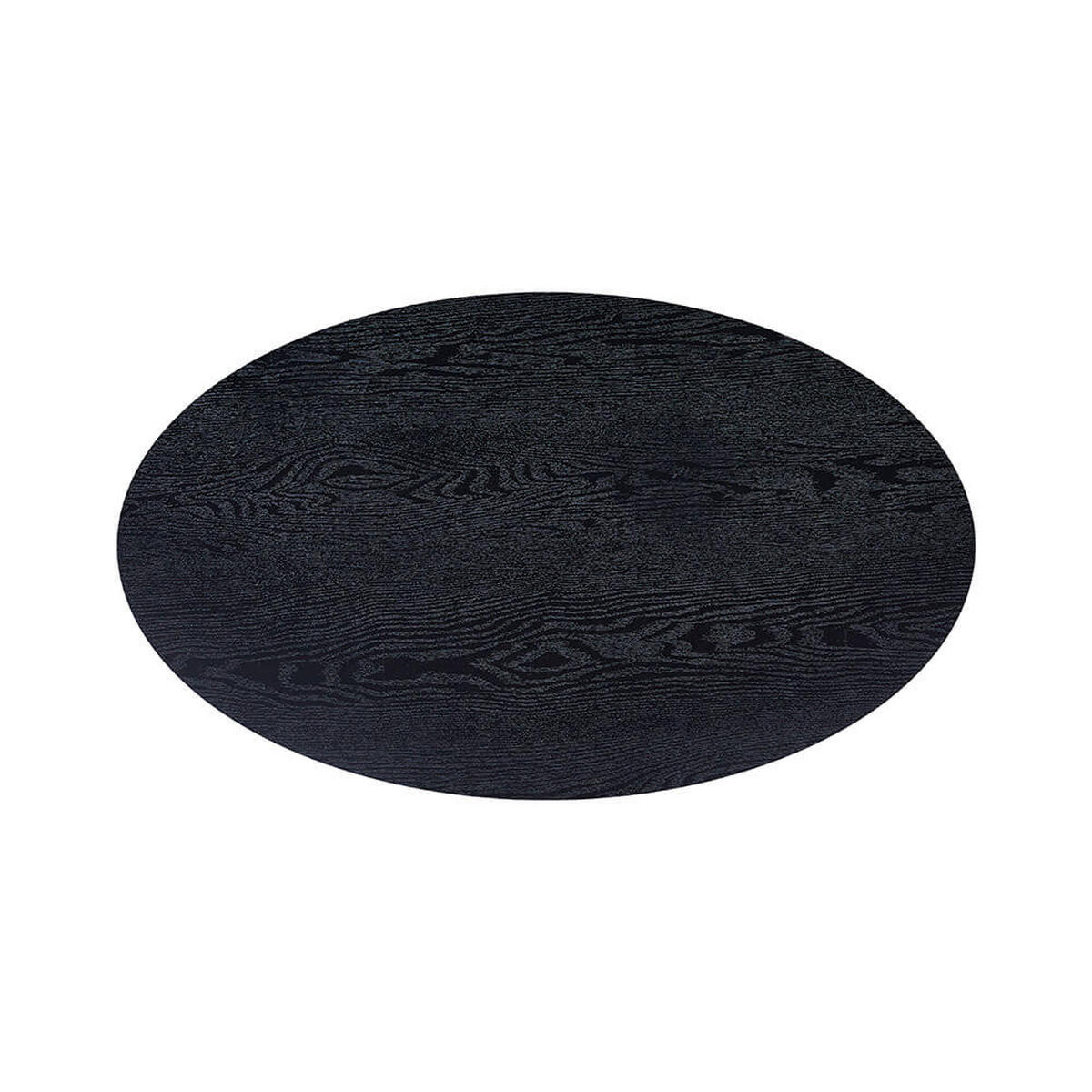 COUCHTISCH Oval NOVARIS - 110 x 66 cm Dark Oak - Schwarz, Holz (110/66/47cm) - Home Deluxe