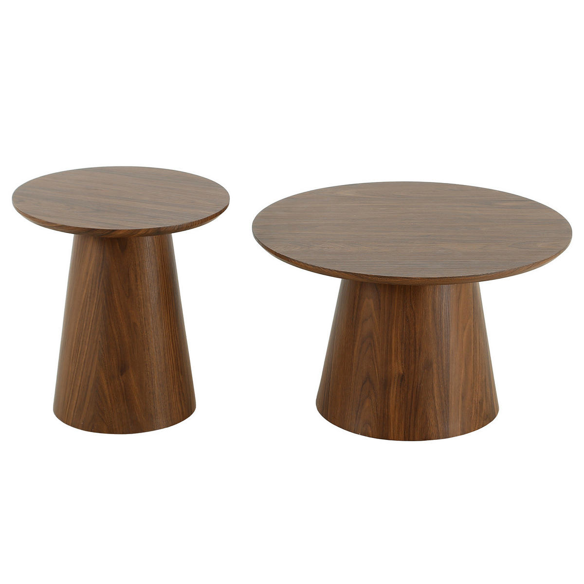 COUCHTISCH-SET - 2-teilig - Eichefarben, Holzwerkstoff (60/60/37cm) - home24