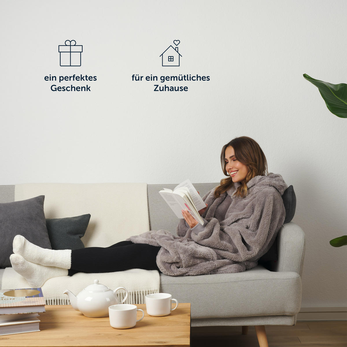 DECKENPULLOVER Loevbacken groß, Braun - Braun, Textil (90/92cm) - Blumtal