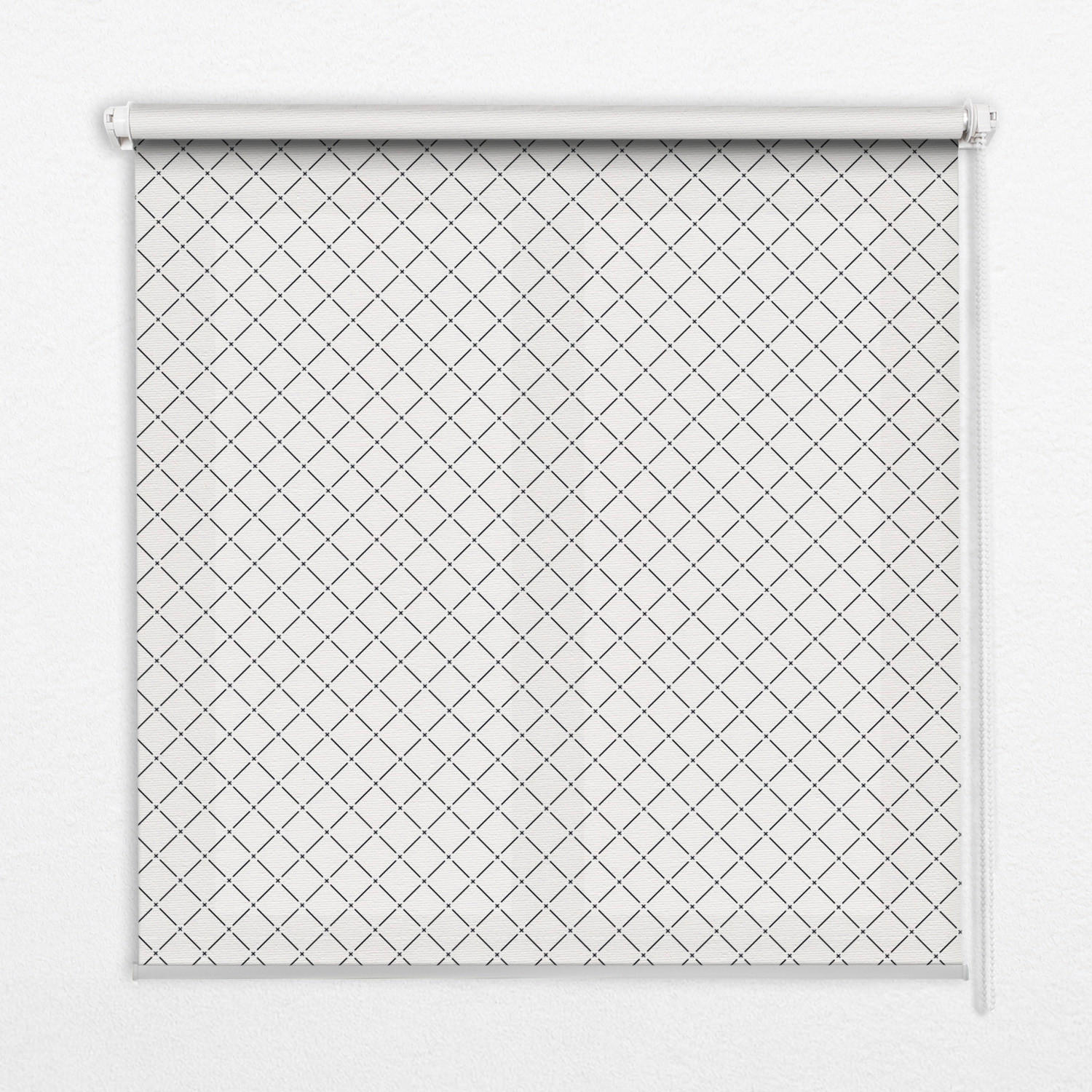 INNENROLLO - Fensterrollo - Rollo - 90x180 cm - Rauten - Weiß, Kunststoff (90/180/0.5cm) - TULUP
