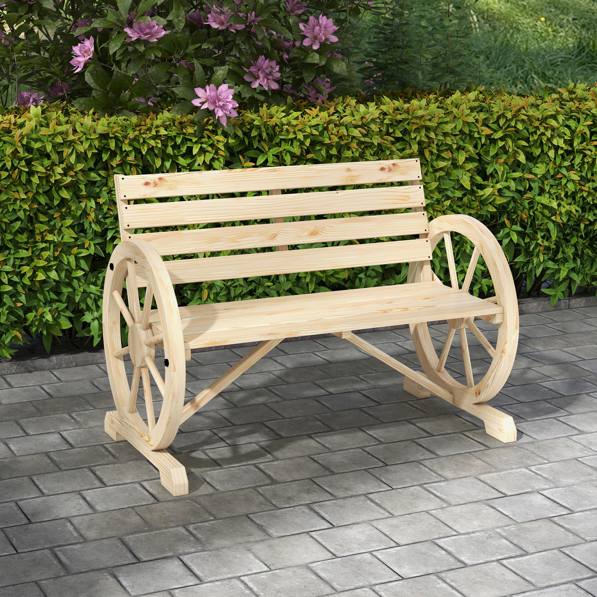 GARTENBANK, Tannenholz, Naturholz - Naturfarben, Holz (56/79/105.5cm) - Outsunny