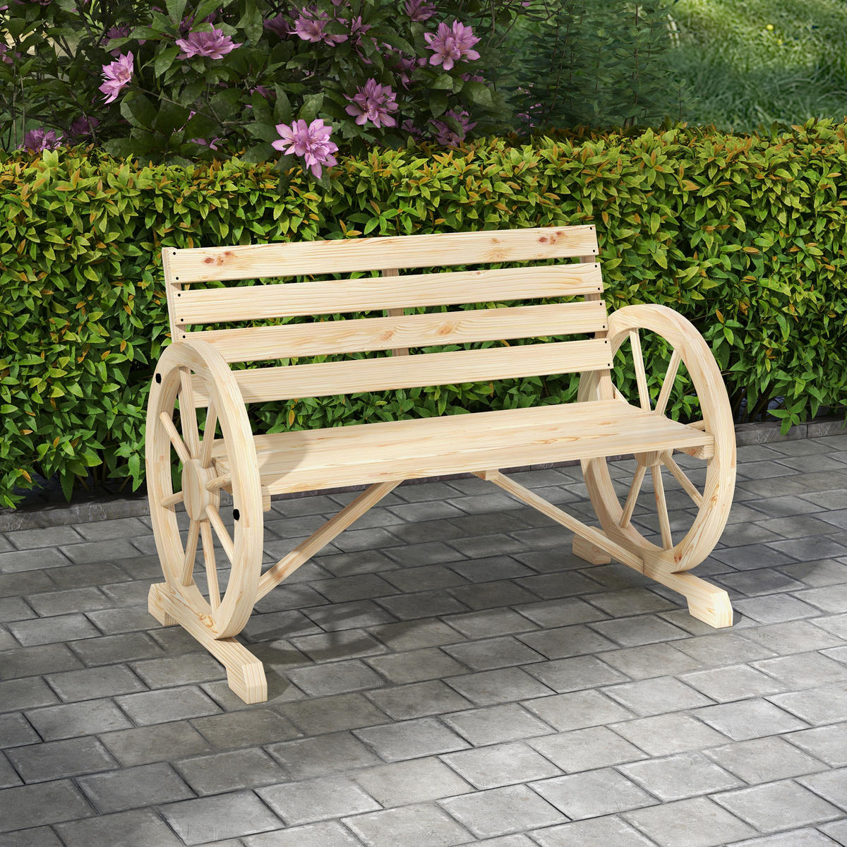 GARTENBANK, Tannenholz, Naturholz - Naturfarben, Holz (56/79/105.5cm) - Outsunny