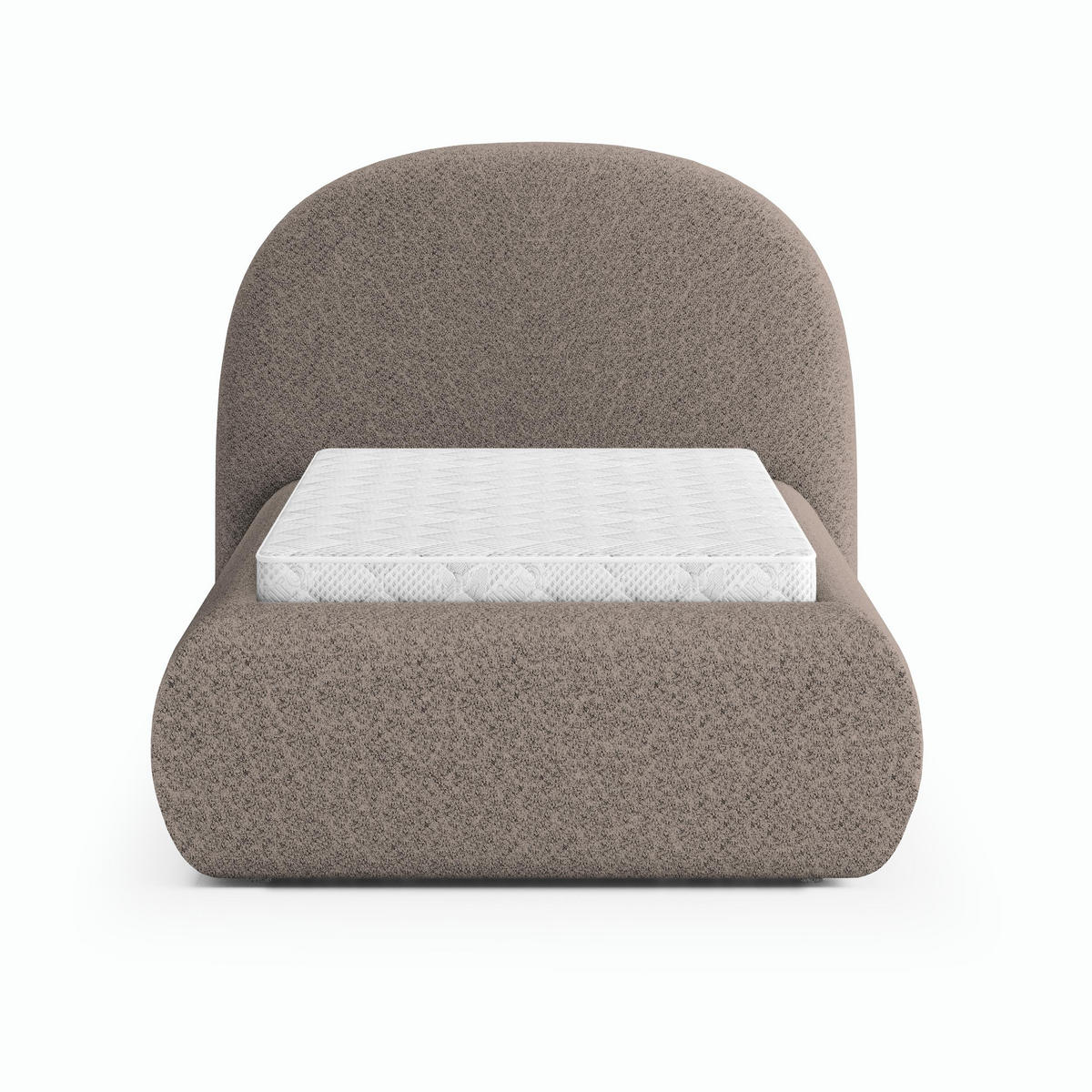 POLSTERBETT Motti 90x200, Einzelbett mit Bettkasten und Schaumstoffmatratze 10 cm, Cappuccino - Cappuccino, Holzwerkstoff (90/200cm) - Beautysofa
