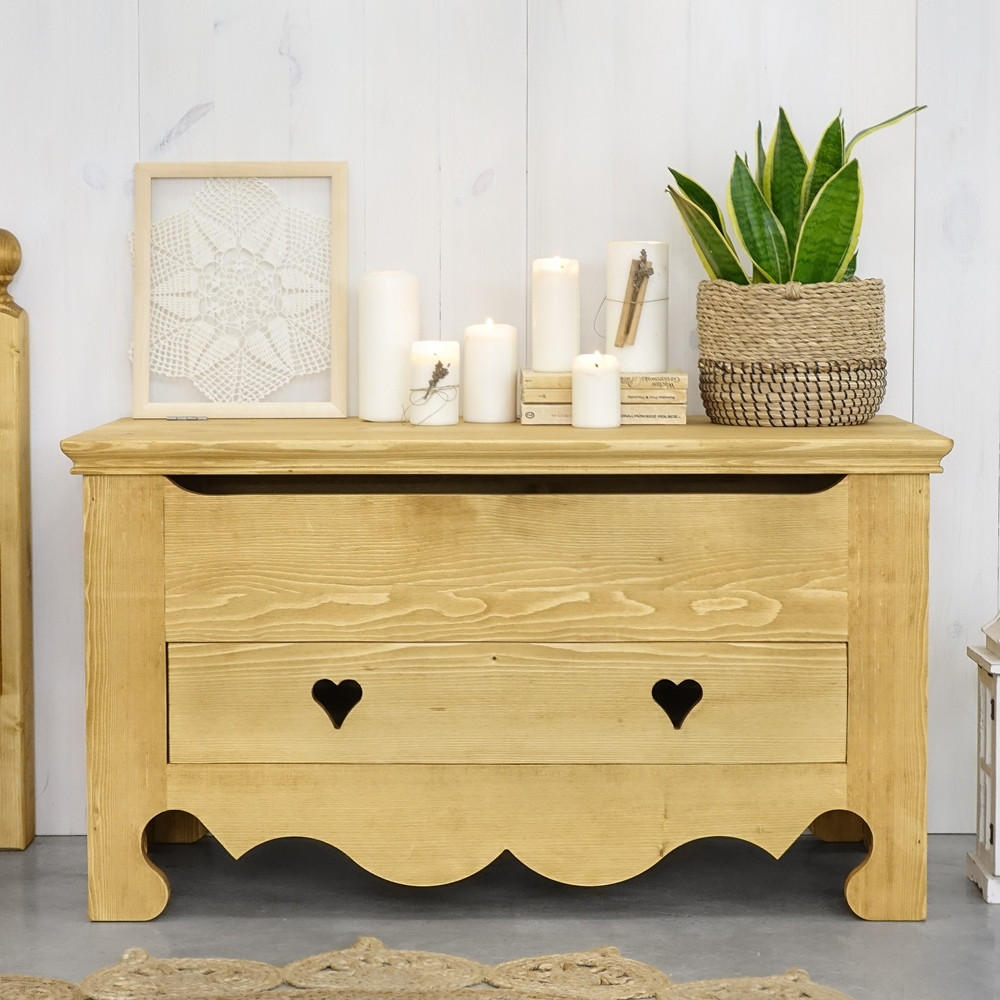KOMMODE aus Massivholz MEXICANA - Honig, Holz (100/55/50cm) - Seart