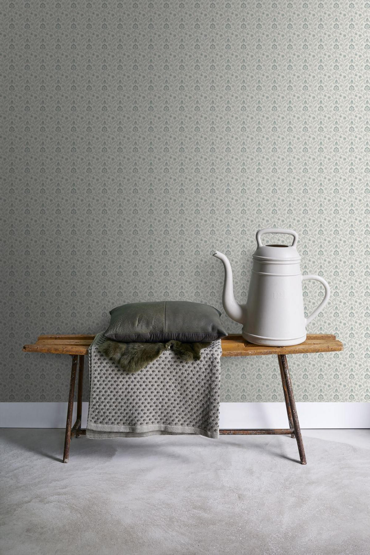 TAPETE Blumenmuster 53 cm x 10 m - Grau, Papier (53/1000cm) - Sanders & Sanders