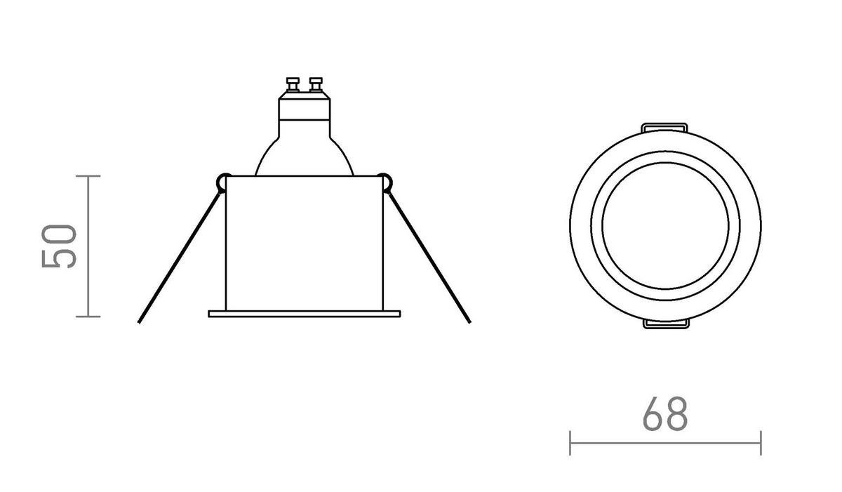 EINBAULEUCHTE ORCO Weiß 9 W - Weiß, Metall (68/68/12cm) - Rendl