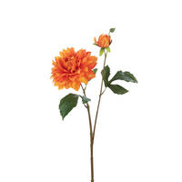 BLUME ELISE - Polyresin - Orange - Orange, Glas/Naturmaterialien (12cm) - J-Line