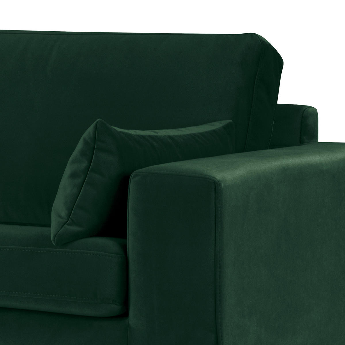 3-SITZER SOFA - Buchefarben/Grün, Buchenholz/Textil (237/81/88cm) - home24