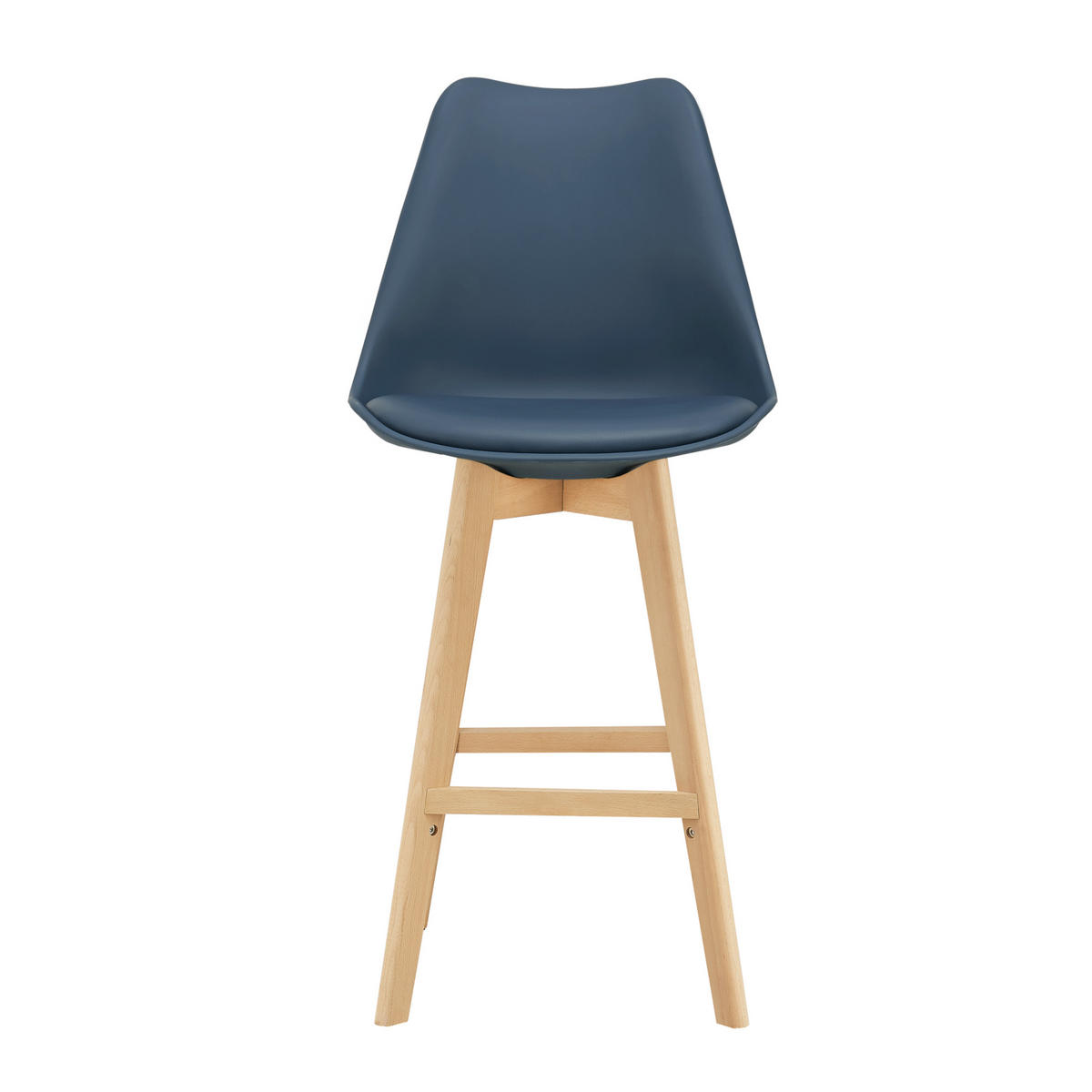 BARSTUHL Lublin 2er-Set - Blau, Holz (48/105/58cm) - [en.casa]