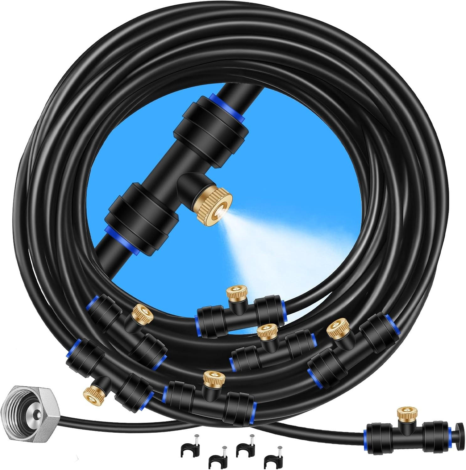 BEWÄSSERUNGSSYSTEM Nebelsystem 8m - Schwarz, Kunststoff (800/1/1cm) - Weltevree