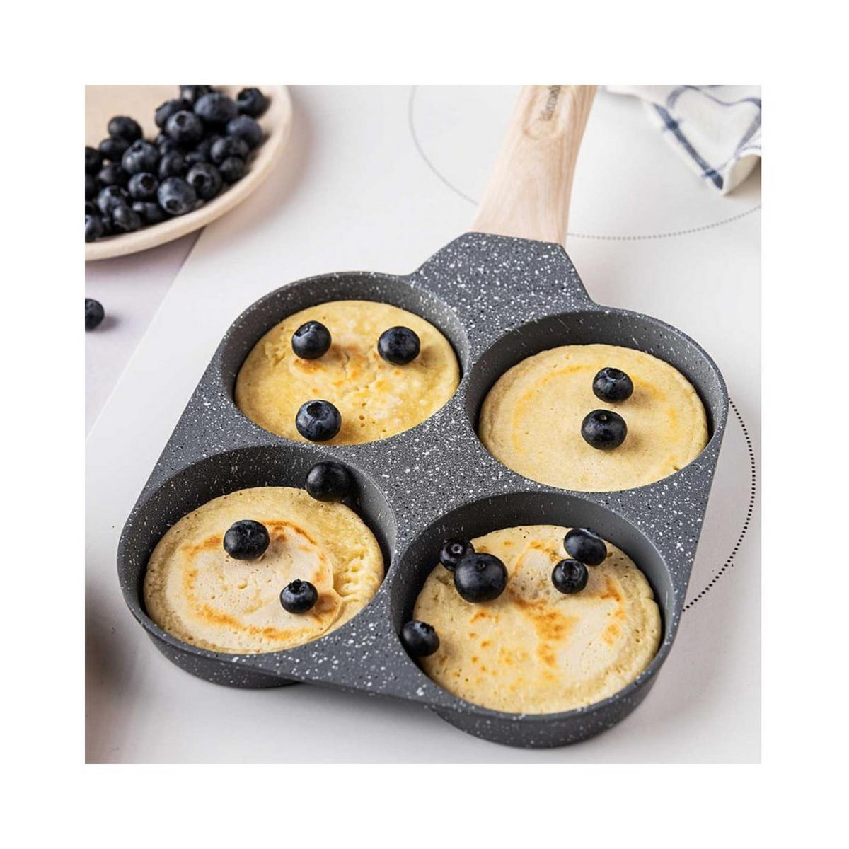 EIERPFANNE Grau 36/18.5/2.5 cm KB7822 - Grau, Metall (36cm) - Klausberg 