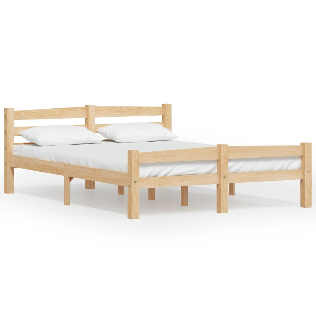 MASSIVHOLZBETT Kiefer 120/200 Cm - Braun, Holz (120/200cm) - vidaXL