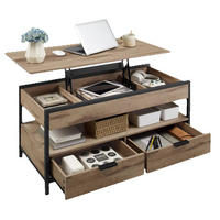 COUCHTISCH 100/50/48-63 cm höhenverstellbar Schublade Hellbraun - Hellbraun, Holz (50/100/63cm) - Kaket