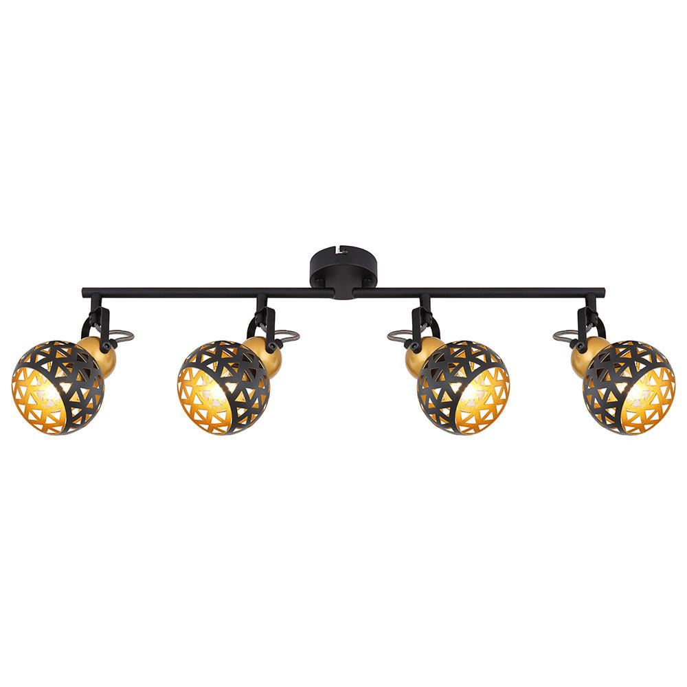 LED DECKENLEUCHTE Sarra Schwarz Metall - Schwarz, Metall (60/10/17.5cm) - Globo Lighting