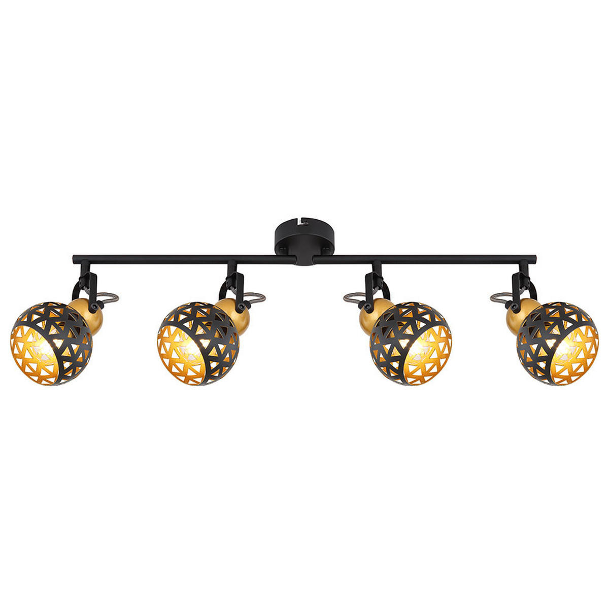 LED DECKENLEUCHTE Sarra Schwarz Metall - Schwarz, Metall (60/10/17.5cm) - Globo Lighting