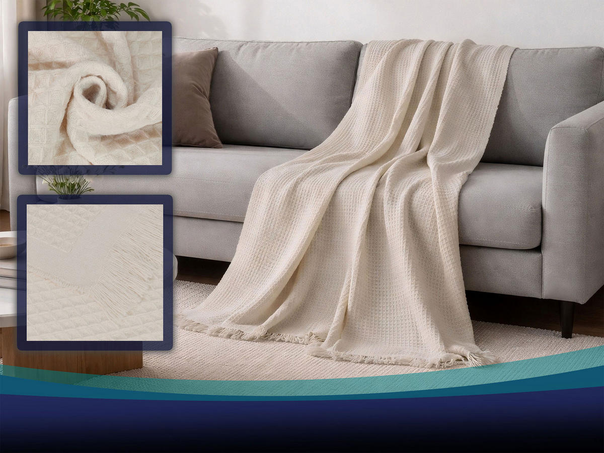 KUSCHELDECKE, 150x200 cm, 100% Polyacryl - Beige, Textil (150/200cm) - Zollner