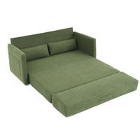 SCHLAFSOFA 2-Sitzer Sofa mit Schlaffunktion,klappbar,Grün - Grün, Textil (165/82/92cm) - LVHOM
