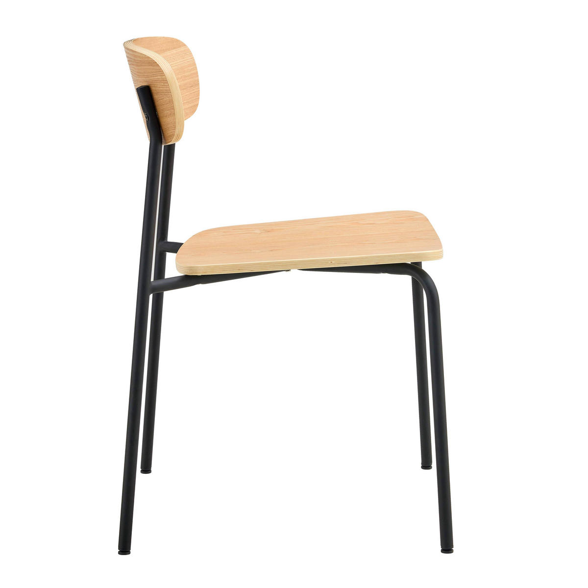 STÜHLE 2-tlg., Schwarz - Schwarz, Metall (46/78/52cm) - Oviala