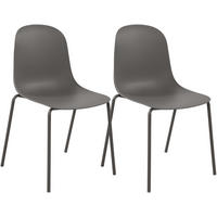 STAPELSTUHL 2 Kunststoff Taupe - Taupe, Kunststoff/Metall (51/85/55cm) - CLP