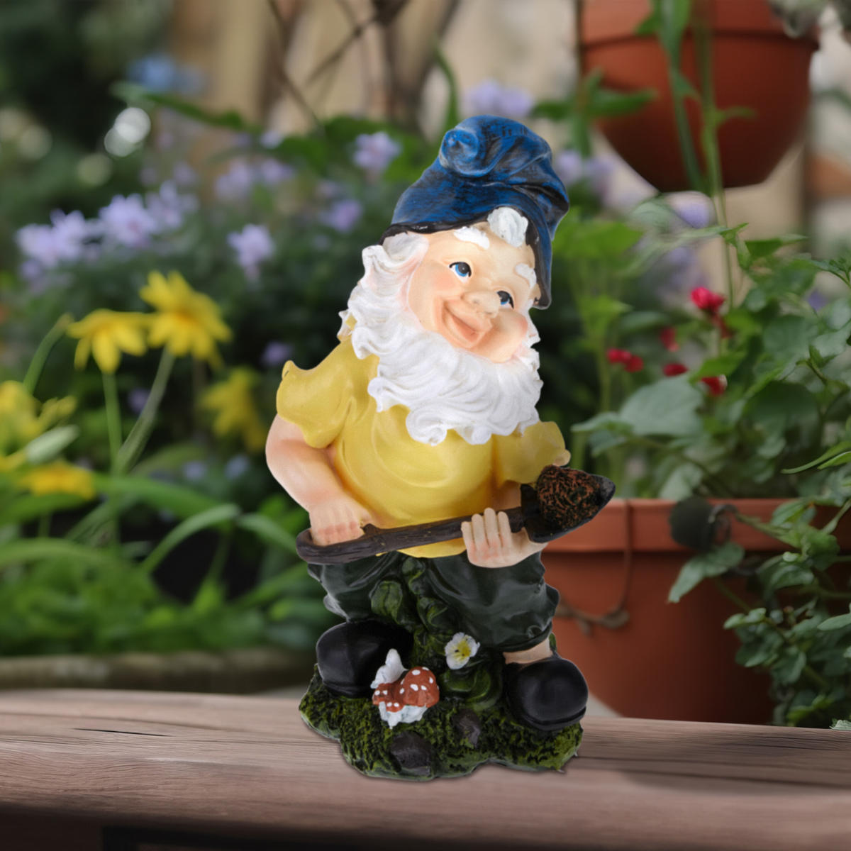 GARTENZWERG - Multicolor, Kunststoff (17/32/15cm) - Relaxdays