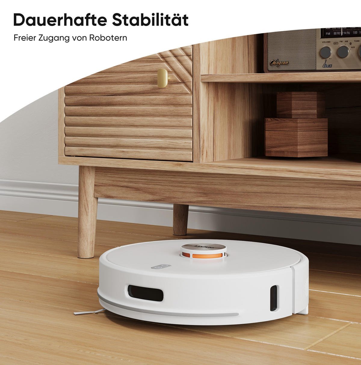 TV-SCHRANK 110/40/48 cm eichefarben aus MDF mit Kabelmanagement - Braun, Holzwerkstoff (110/48/40cm) - OKWISH