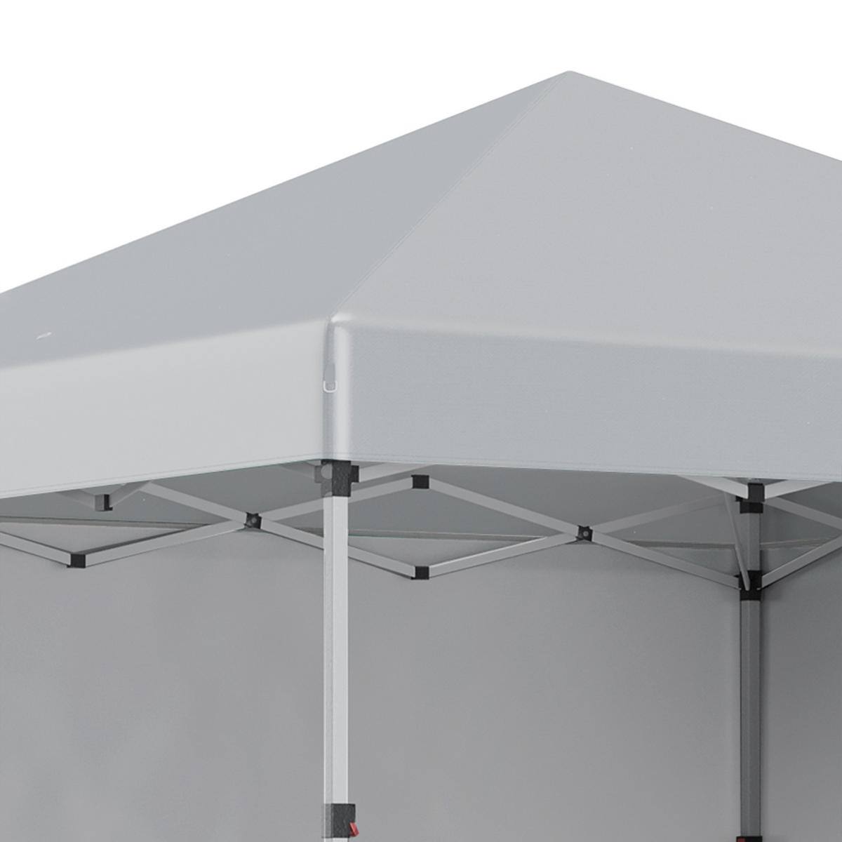 FALTPAVILLON, Stahl, Oxfordstoff, Hellgrau - Hellgrau, Metall (297/274/297cm) - Outsunny