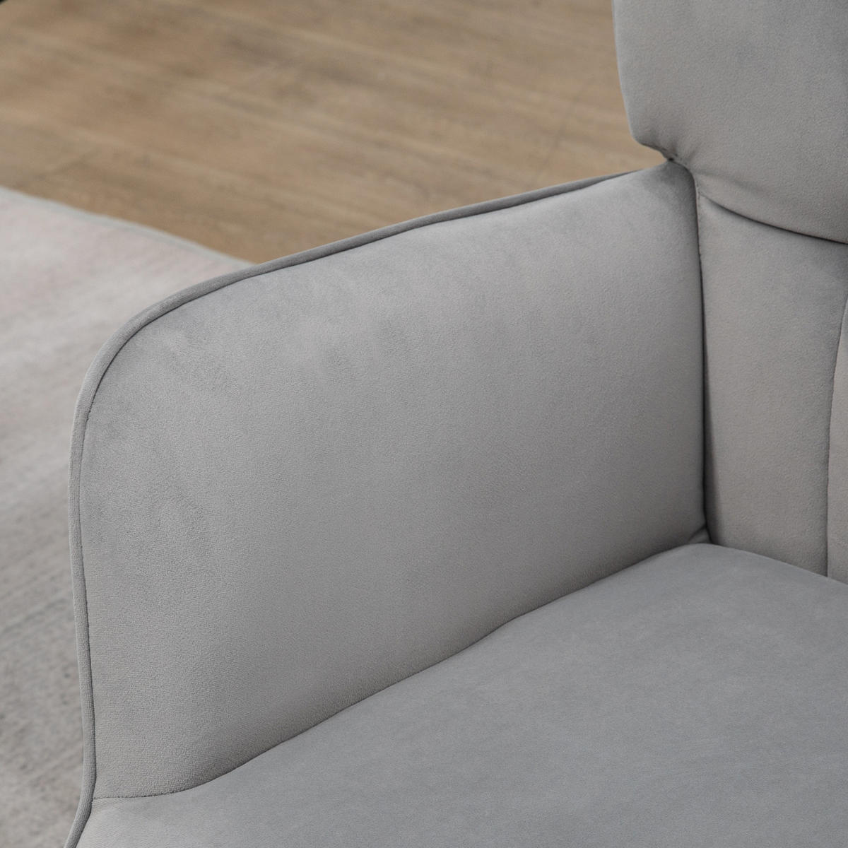SESSEL Hellgrau 73.0/77.5/98.0cm - Hellgrau, Metall (77.5/98/73cm)