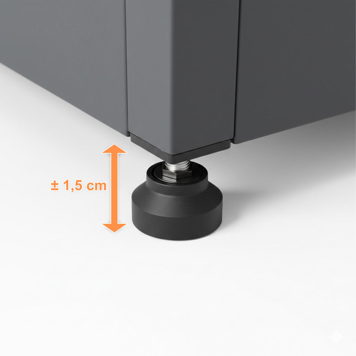 GARTENBOX - Schwarz, Kunststoff/Metall (115/59/50cm) - Relaxdays