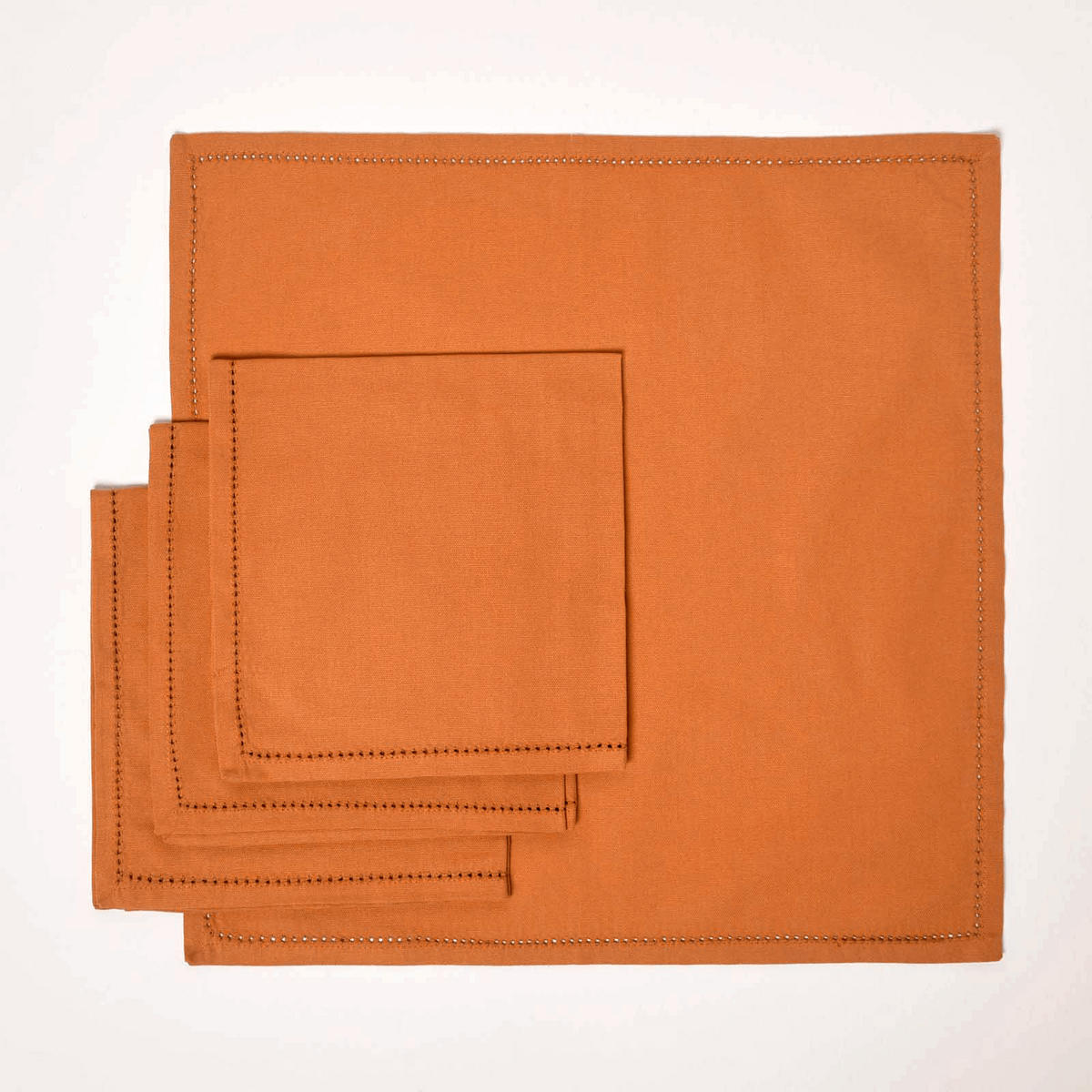 STOFFSERVIETTEN 4er-Set terrakotta 45/45 cm, 100% Baumwolle - Terracotta, Textil (45/45cm) - Homescapes