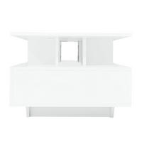 COUCHTISCH DE-176 Modern mit LED-Beleuchtung Weiß - Weiß, Holzwerkstoff (55/90/41cm) - ComfortXL