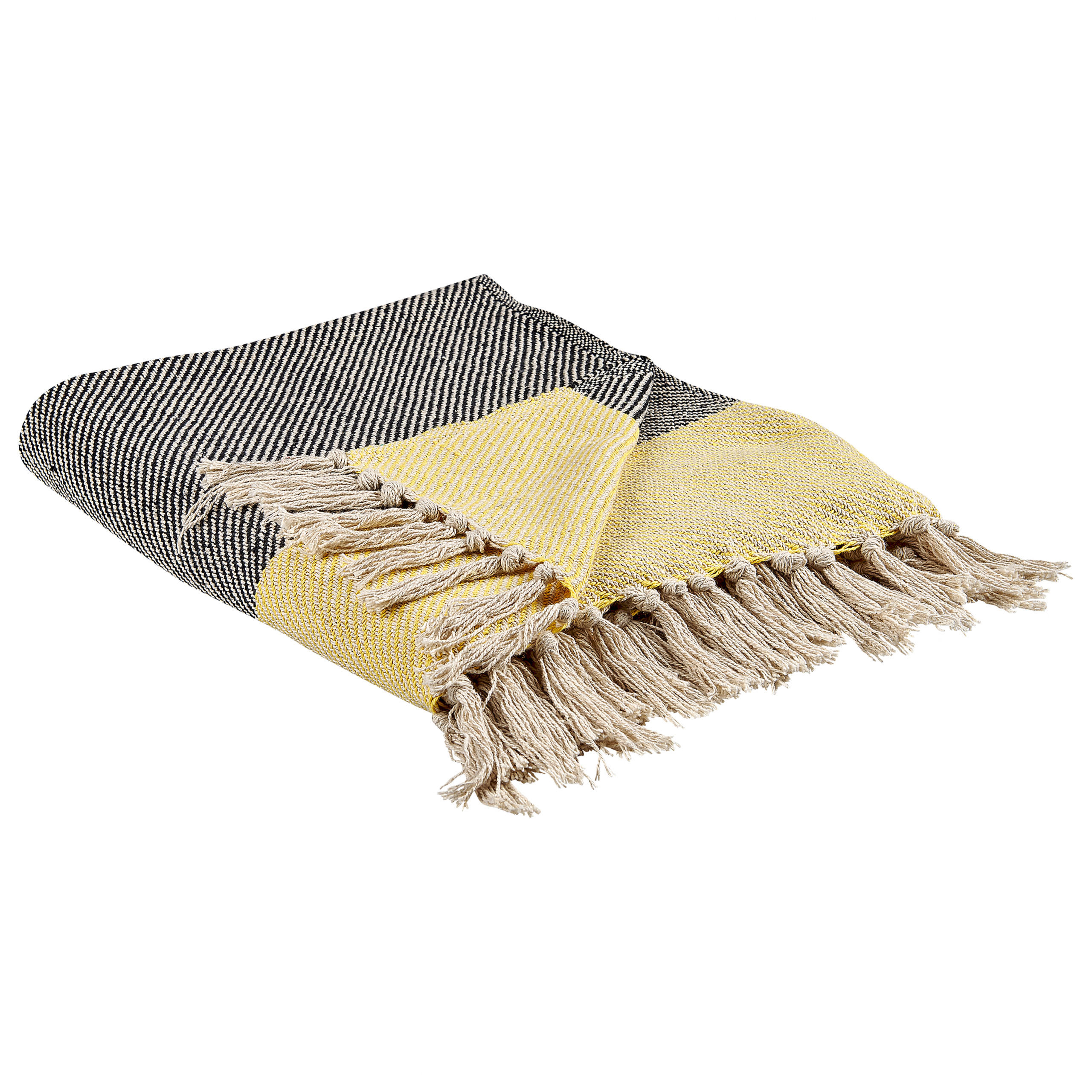 DECKE Dunkelgrau Lapu 125/150 cm - Dunkelgrau, Naturmaterialen/Textil (125/150cm) - Beliani