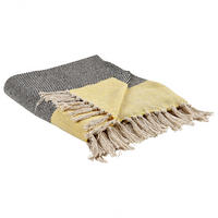 DECKE Dunkelgrau Lapu 125/150 cm - Dunkelgrau, Naturmaterialien/Textil (125/150cm) - Beliani