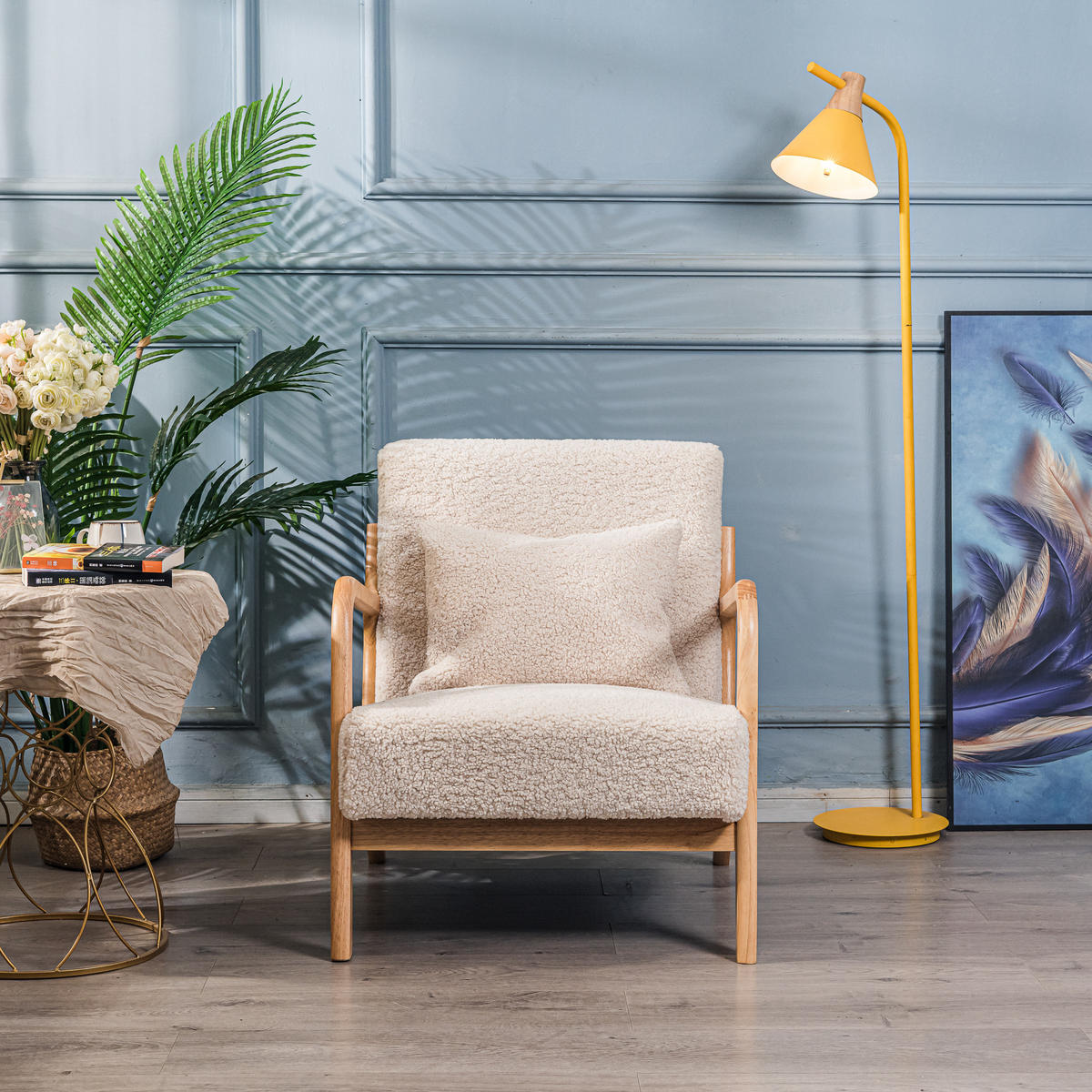 SESSEL Holz Weiß - Weiß, Holz (64/74/80cm) - Nordlys