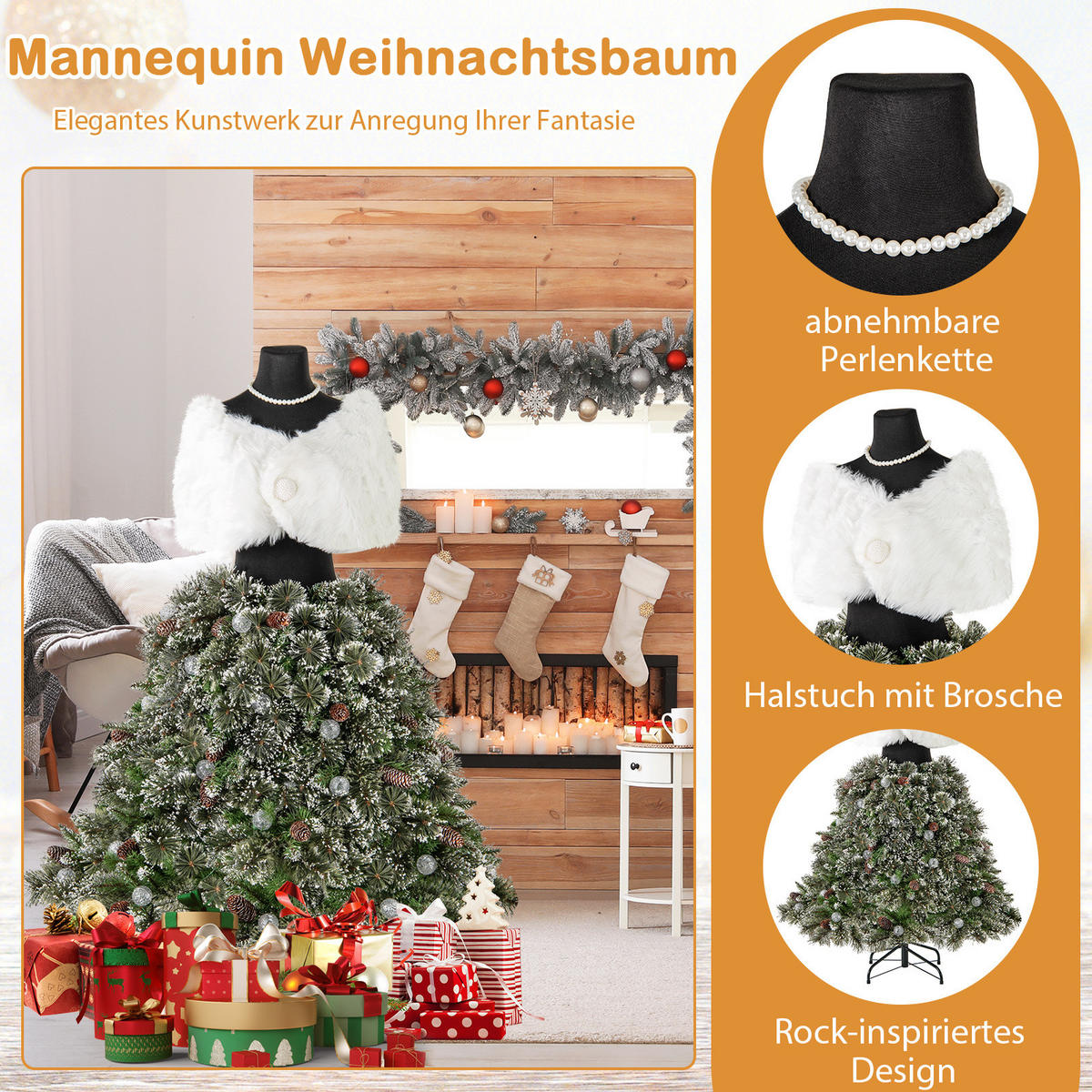 WEIHNACHTSBAUM Grün - Grün, Kunststoff (150cm) - COSTWAY