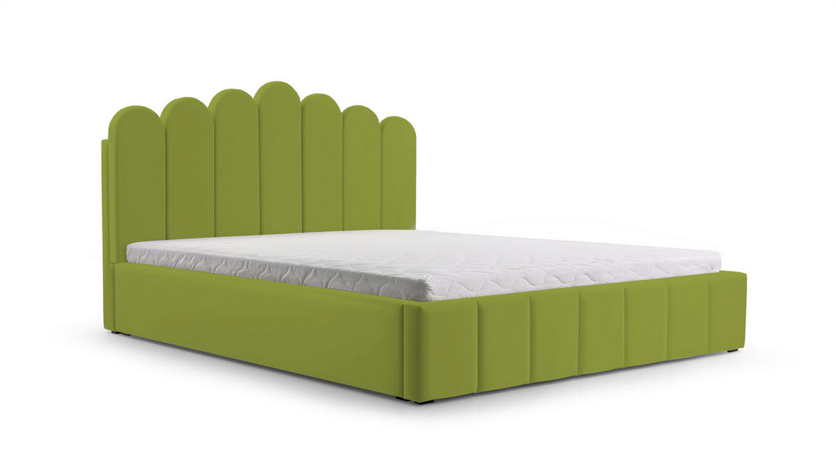 POLSTERBETT Bett 03 - 180x200 - Green - Grün, Holz/Textil (180/200cm) - Möblo
