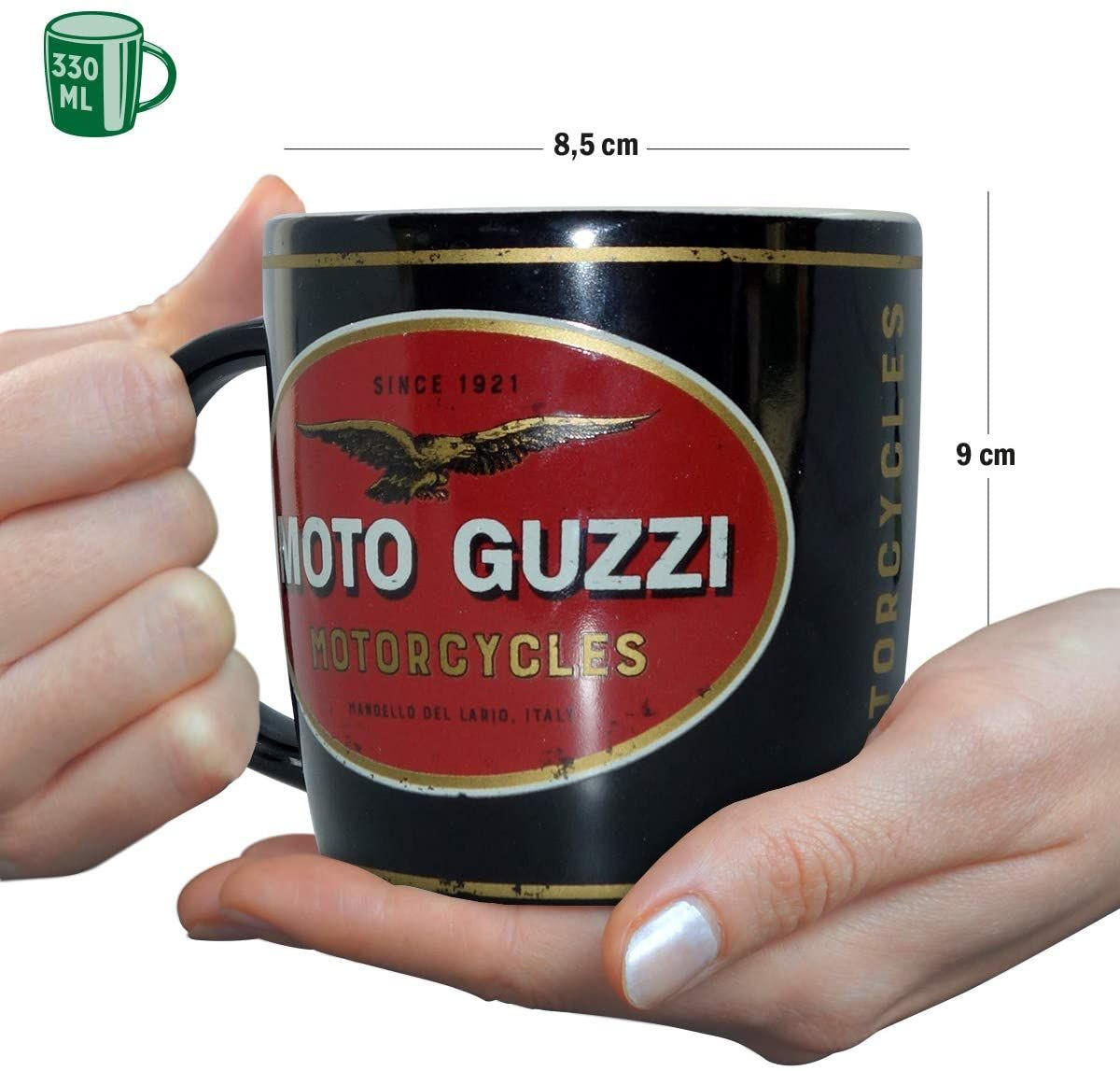 KAFFEETASSE 330 ml Moto Guzzi Moto Guzzi Logo Motorcycles - Multicolor, Keramik (0.33L) - Nostalgic-Art