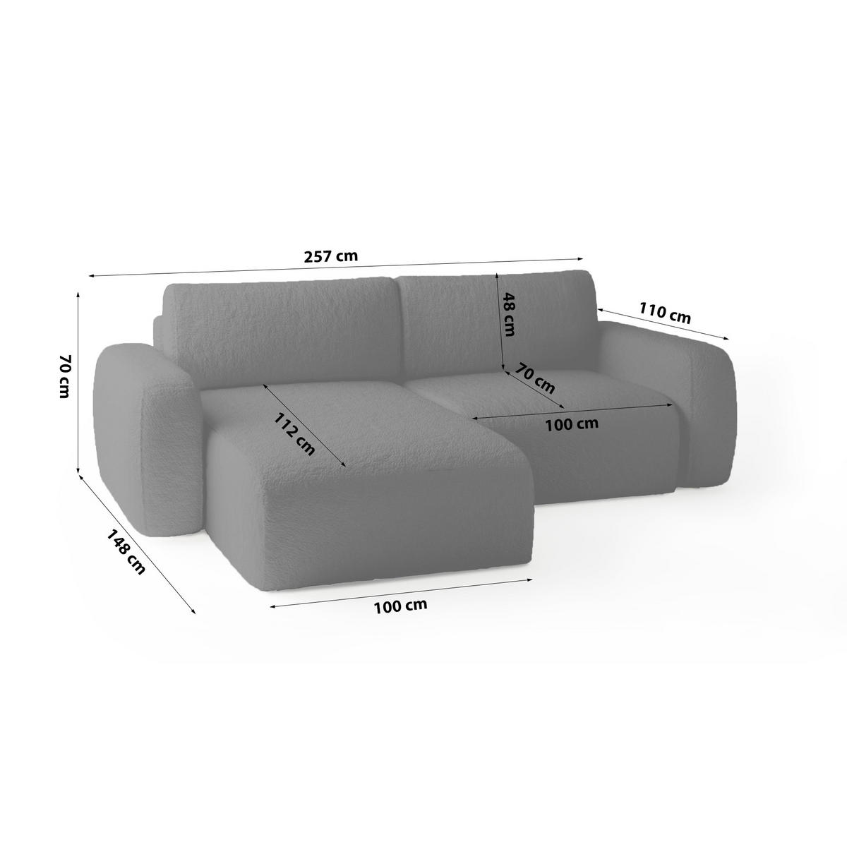 ECKSOFA Varde mini Universelle Schwarz (Anthology 19) - Schwarz, Textil (148/257cm) - Fedve