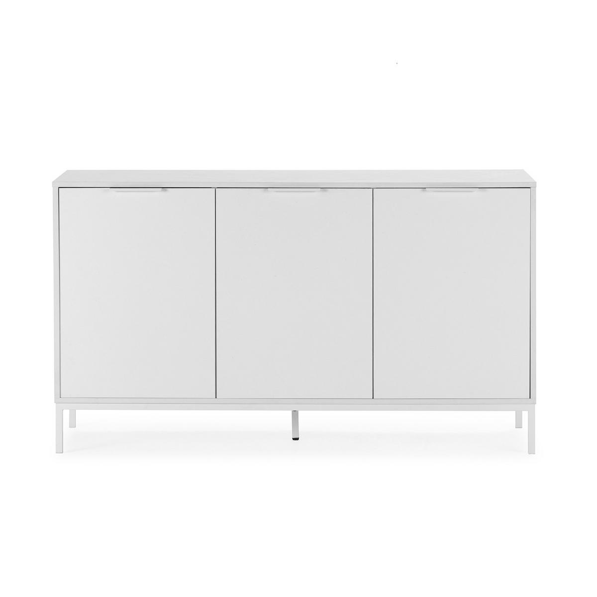 SIDEBOARD Auri 3 türen Weiß - Weiß, Holzwerkstoff (140/80/40cm)