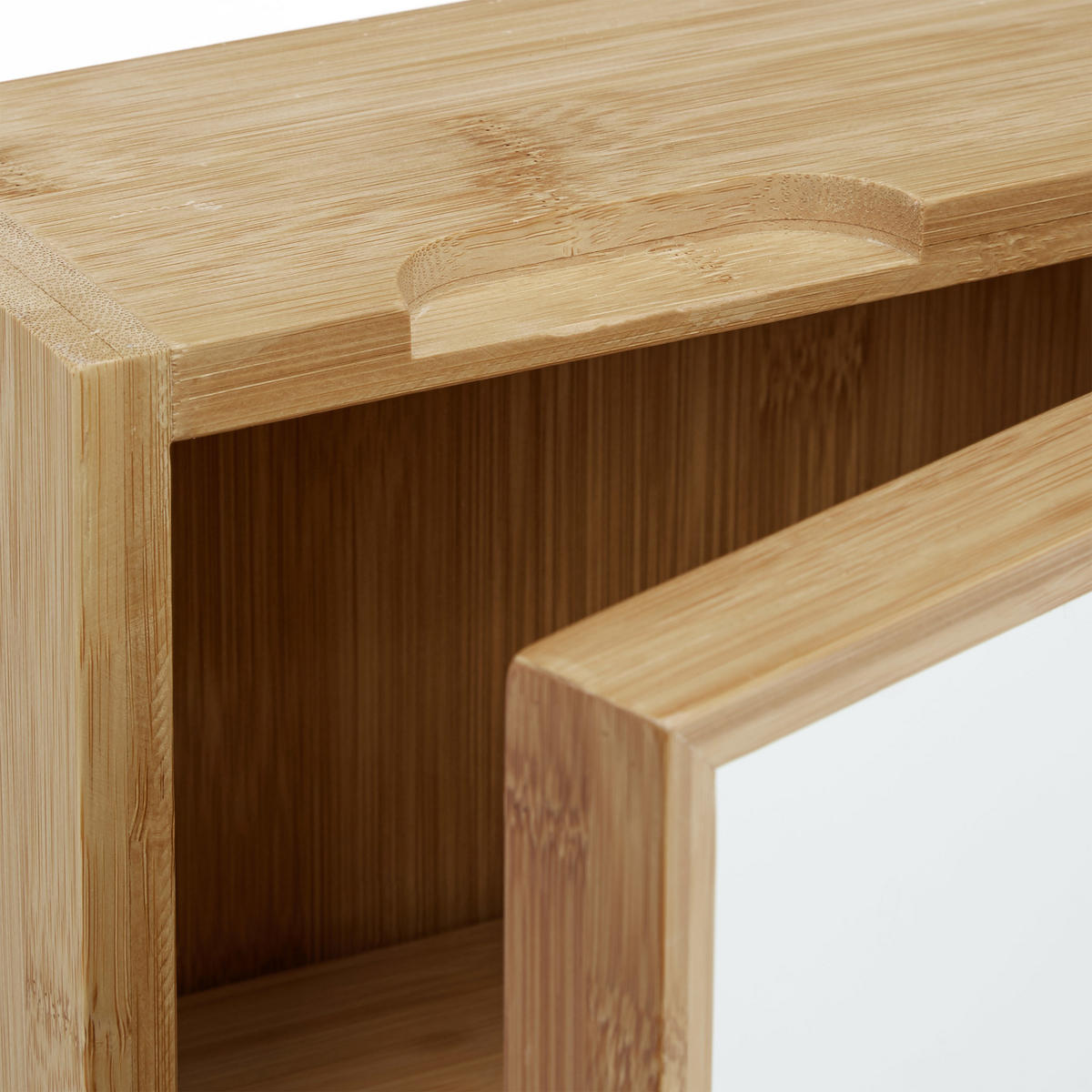 SPIEGELSCHRANK - Hellbraun, Holz (35/60.5/14cm) - Relaxdays