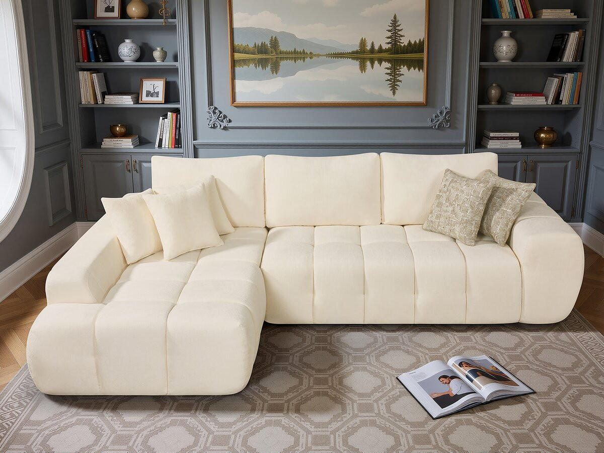 ECKSOFA sidonie beige - Beige, Textil (188/284cm) - Habitat Garten