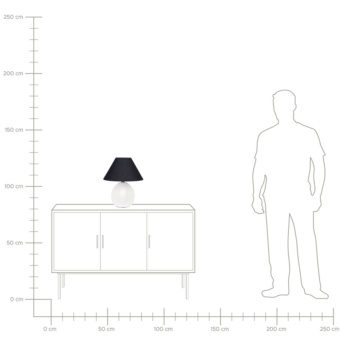 TISCHLAMPE Cadena 34/34/42 cm - Beige, Keramik (34/12/42cm) - Beliani